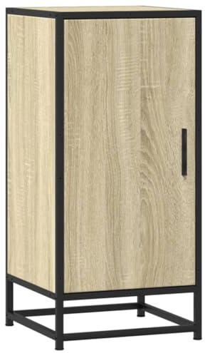 vidaXL Sideboard, Kommode mit Stauraum Tür, Beistellschrank für Wohnzimmer Schlafzimmer, Anrichte Schrank, Sonoma-Eiche Holzwerkstoff Metall