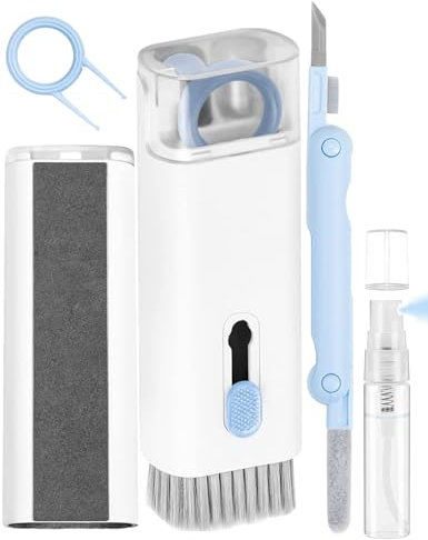 Kit Limpieza Teclado 7 en 1, Kit Limpieza PC Multifuncional, Limpiador Teclado,Kit Limpieza iphone Para MacBook y PC, Limpiador Airpods Para Tabletas, Teléfonos y Cámaras