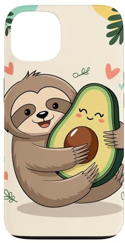 Süßes Faultier Avocado Tier Fruchtliebhaber Vegan Hülle für iPhone 13