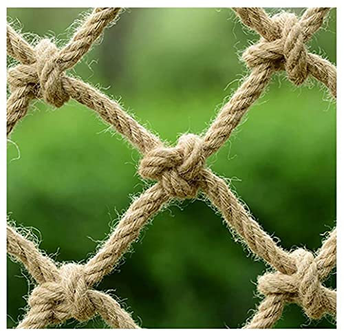 Hemp Rope Net，Hemp Decorative Wall Net， Hemp Net Pet Anti-fall Protective Netting,Indoor Outdoor Pet and Toy Safe Banister Railing Mesh Guard for Balcony Window Stairs Rope Ladder Protec(1x5m(3.3x16.4