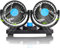 Ventiladores para Coche, Ventilador de Cabeza Doble 12V, 2 Velocidades, Rotación 360°, Ventilador Eléctrico 4 Silencioso para Camiones, Barcos, SUV, RV - Solución de Enfriamiento para el Verano