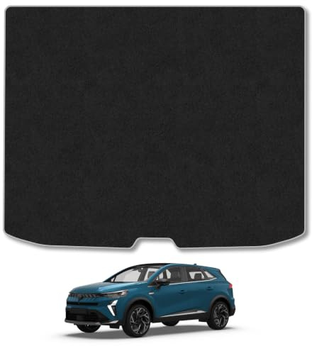 Renault Symbioz (2024+) [Full Hybrid] Carpet Boot Mat | Grey Edge Trim Tailored Fit Boot Liner Full Coverage Protection Accessories Easy Clean Anti Slip Made in the UK