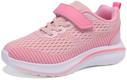 Hxiclrm Scarpe Bambino Scarpe Bambina Sneakers Ccarpe Ginnastica Bambina Scarpe Tennis Traspirante Leggero Casual Ragazze Rosa 37EU