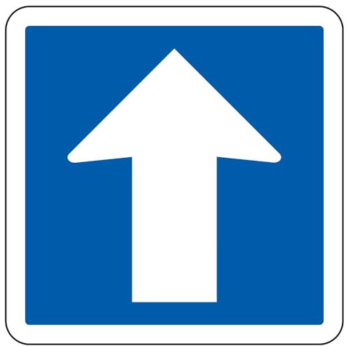 Signalétique.biz France - Panneau d'indication Circulation à sens unique C12 Signalisation Carré ECOLIGN Panneau Sécurité Routière - Gamme Ecolign - 350 mm