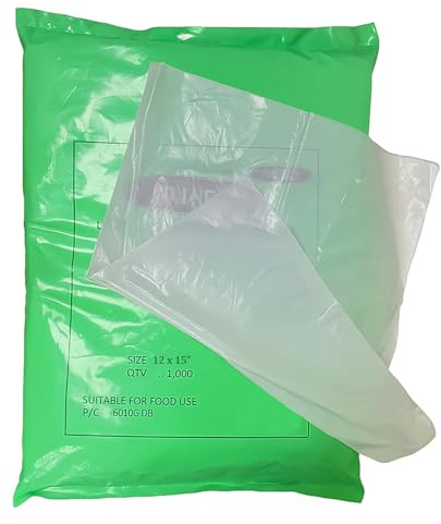 Counter Bags for Butcher Meat Fruit Veg Freezer Storage – HDPE Plastic Freezing Bags – Freezer Safe - 12 x 15 inches (Pack of 1000)