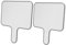 Zerodeko 2 Pièces Tableau Blanc Effaçable Portable de Panneaux à Main pour Écriture et Notation Accessoire Pratique pour Jeux et Interactions Classe