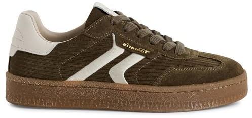 Womens Suede Leather Stylish Fashion Lace Up Sneakers Trainers
