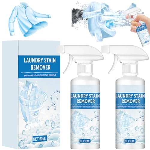2PCS Clothing Emulsifier Cleaner, Non Ionic Clothing Stain Remover | Spot Cleaner For Clothes, No Damage Fabric Spot, Rinse-Free Dry-Cleaning Agent & Cleaner Spray for Grease Oil Ink Powerful