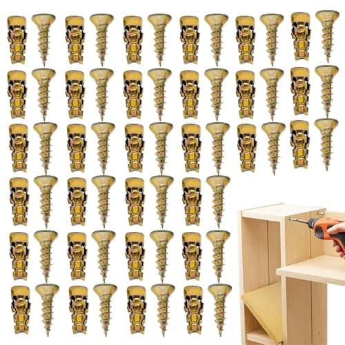 Kit tasselli ad espansione - Forniture per la cura della casa in acciaio al carbonio,Dado ad espansione corta - per intonaco, cerniere, piastrelle, pietra, cemento, cavi, porte, mobili, cucina, bagno,