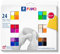 STAEDTLER 8023 C24-1 FIMO Soft Oven Hardening Polymer Modelling Clay - Basic Assorted Colours (Pack of 24 x 25g Blocks)
