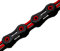 KMC Ketten X-10-SL DLC Limitiert 116-Glieder Fahrradkette, schwarz-Rot, 1/2 x 11/128 Zoll