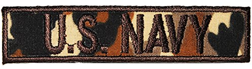 alles-meine.de GmbH Bügelbild - US Navy Militär - braun - 9 cm * 2 cm - Aufnäher Applikation - Camouflage - Orden Armee Wehrmacht Heeresstreikkräfte Krieg Abzeichen Abzeichen Luf..