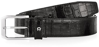 Klassische Glattledergürtel von AIGNER, schwarz (100 cm, 0007 Black)