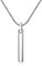 COAI® Collar de Colgante de Barra Cuadrada de Tungsteno Simple para Hombre 55cm
