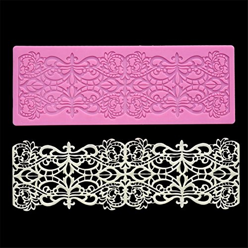 Mini molde silicona Fondant Encaje Alfombrilla azúcar para el Retro Diseño de flores para tartas moldes para decorar repostería herramientas DIY Hornear Mat Serigrafía con textura en relieve