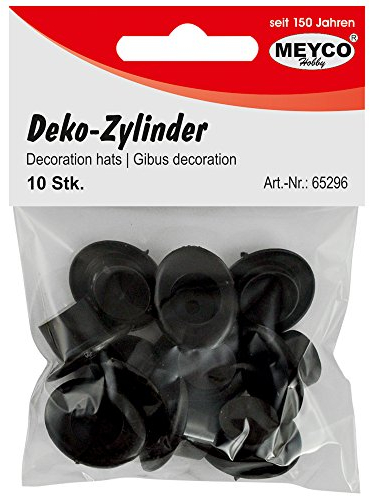 Deko-Zylinder -schwarz-2cm x 2,4cm - Inhalt: 10 Stück 65296