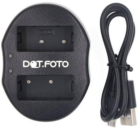 Dot.Foto BLS-5, BLS-50 Fast USB Dual Battery Charger (BCS-5 type) for Olympus OM-5 OM-D E-M10 Mark IV, E-M10 Mark II, E-M10 Mark III S, E-M5 Mark III