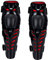 GES Almohadillas mejoradas para Rodilla Kit Protector de Rodilleras Protector para Rodilla de Motocicleta Kit de Carreras de Motocross (Negro-Rojo)
