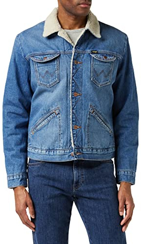Wrangler Herren Icons Sherpa Jeansjacke, Blau (3 Years 10k), Medium