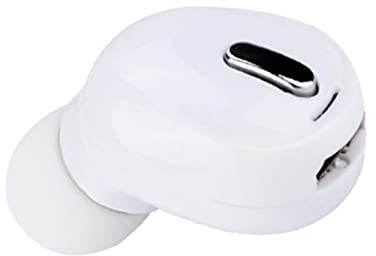 Lazmin Mini Auricular Invisible Bluetooth 5.0, Inalámbrico Deportivo Universal Con Sonido Para Autos y Teléfonos Inteligentes (Blanco)