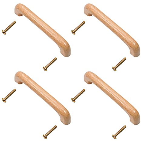 MroMax 5 Stück Möbelgriffe, Schrankgriff Holzgriffe, Griff Schranktüren für Tür Möbel Knöpfe Schubladen Schrank Kommode(96mm Länge)