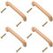 MroMax Pomos de madera, distancia entre agujeros de 96 mm, longitud de 109 mm, tiradores para gabinetes, muebles de cocina, cajones y armarios, 5 unidades