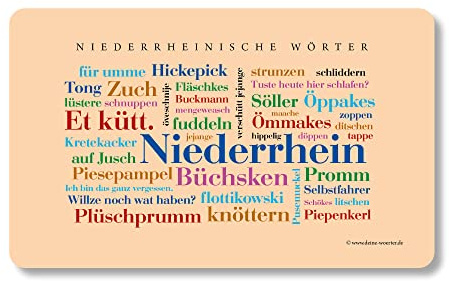 Frühstücksbrettchen Niederrheinische Wörter