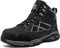 LARNMERN Zapatos de Seguridad Hombre Mujer Punta de Acero Transpirable Comodos Botas de Seguridad Zapatillas Pies Anchos Cordones Trabajo (Negro Intenso,39 EU)