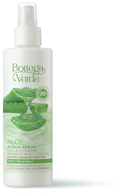 Bottega Verde - Spray Sollievo Gambe, Aloe, 150 ml, con 30% Succo di Aloe Bio, Effetto Fresco e Attenuante, Dona Leggerezza e Sollievo alle Gambe