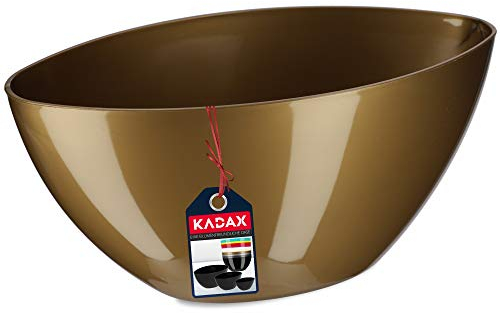 Kadax - Pot de fleurs en plastique - De forme ovale - 38 x 14 cm - Design moderne - Idéal pour la décoration d’intérieur et balcon - Turquoise