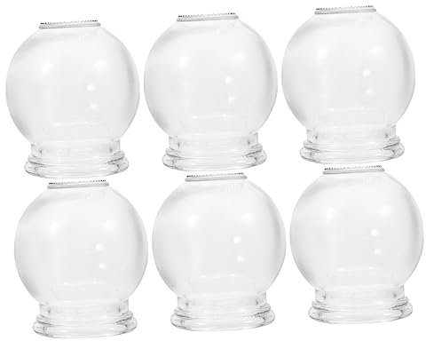 6pcs Glass Fire Massage Vacuum Suction Cupping Cups Body Cupping Glass Set