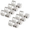 deleyCON 8x CAT6a Keystone Jack Module Avec 8x 2-Port Adaptateur Pour Profilé Chapeau Comme Set Métal STP Blindage RJ45 Femelle 10 Gbit/s Réseau Montage Snap-In Pour Profilés Chapeau 35mm
