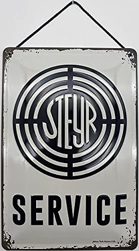 Blechschild mit Kordel 30 x 20 cm Steyr Service Vintage- Blechemma