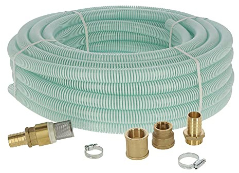 Kerbl 221119 Saugschlauch mit Hart PVC Spirale, 25m Länge