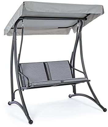 Decorspace Hollywoodschaukel Grely 2-Sitzer für Garten und Veranda aus Textilene mit Dach