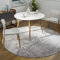 Livabliss Bangkok Wohnzimmer Teppich modern – Abstrakt Design in Marmor Optik für Wohnzimmer 160 cm Rund, Esszimmer, Schlafzimmer - Marmor Teppiche groß, weicher Teppich Kurzflor in Elfenbein, Schwarz