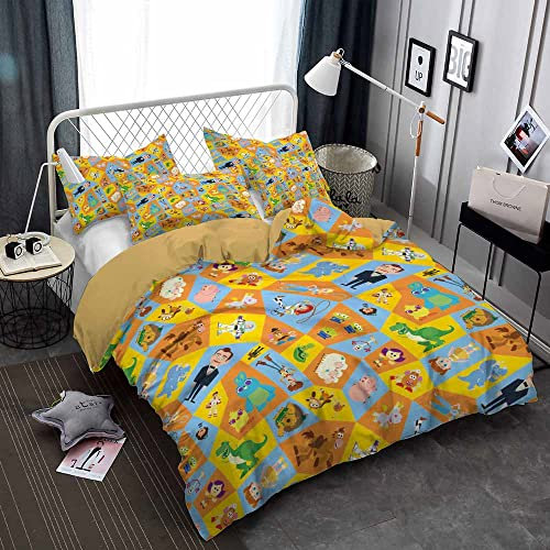 King Bedding Bettbezug-Set ? Toy Story 3-teiliges Mikrofaser-Bettdecken-Set, Bettbezug Und 2 Kissenbezüge Für Männer Und Frauen (135x200cm,TS 06)