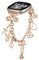 Gimuk Strap Compatible with Fitbit Versa 4 Strap/Fitbit Versa 3 Strap, Women Girls Adjustable Stainless Steel Metal Bling Diamonds Replacement Strap for Fitbit Versa 4/Sense/Sense 2, Rose Gold