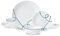 Corelle Lia - Servizio da tavola per 4 persone, resistente alle scheggiature e alle crepe, 12 pezzi