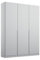 Rauch Möbel Alabama Drehtürenschrank Schrank Kleiderschrank Grau, 3-türig, Inklusive Zubehörpaket Basic, 2 Kleiderstangen, 2 Einlegeböden, BxHxT 136x210x54 cm