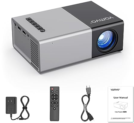vamvo Mini projecteur, Video projecteur Portable retroprojecteur de Film, Compatible avec Smartphone/PS4/Firestick (VF300)
