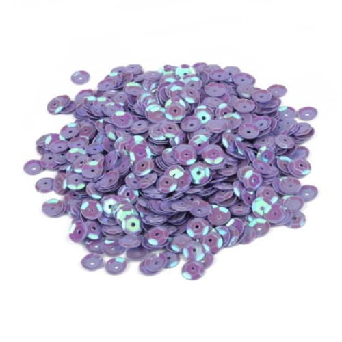 Wambere 2400 Stück Durchmesser 6mm Pailletten,Lose Pailletten Sequin mit Loch,Pailletten zum Basteln,für Nähen DIY Basteln Kunsthandwerk Nagelkunst Schmuckherstellung Kleidungsdekoration,Lila