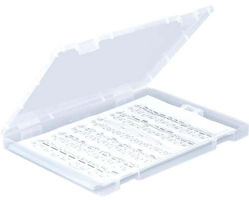 Marte Vanci Plastic A4 File Box Clear Paper Storage File Holder Dustproof Document Protector Portable Organiser Filling Box Project Case for Photo Craft