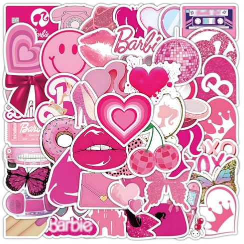 Adesivi principessa, Adesivi Barbi, 100 PCS Principesse Bar-bie Sticker, Adesivi Bambini, Set Adesivi Dei Cartoni Animati, Stickers Aesthetic per Laptop, Skateboard, Valigia, Adulti e Bambini