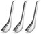 3 cucharas pequeñas ranuradas de metal de acero duradero, cucharas coladoras de caviar, colador pequeño, cuchara de esferificación portátil de acero inoxidable para cocina, sopa, caviar