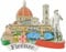 Kühlschrankmagnet Florenz Italien Tourismus Souvenir 3D Kühlschrank Dekoration Handwerk