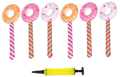 Yardwe 1 De Beignet Piscines pour Bébés Pompe à Ballon Grande Piscine Gonflable Bâtons Gonflables De Piscine Bonbon Géant Ballons De Bonbons Gonflables Ballon Sucette Plastique