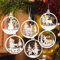 GEEHUA 6 Stück Christbaumschmuck Holz, Weihnachtsbaumschmuck Holz Weihnachtshirsch als Weihnachtsbaumschmuck Weihnachtsschmuck für den Weihnachtsbaum runder hohler Holzschmuck