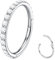 BodyBonita Nasenring Hoops - 316L Edelstah Nasenpiercings 20G/18G/16G CZ Conch Helix Piercings Schmuck Septum Piercing Knorpel Ohrring Rook Tragus Daith 12 mm Silber