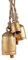 Bellshub Set mit 3 riesigen Harmonie-Kuhglocken, Vintage, handgefertigt, rustikal, Glücksbringer, Weihnachtsglocken am Seil, dekorative Bauernhaus-Dekoration für Wand, Tür, Harmonie, handgefertigte